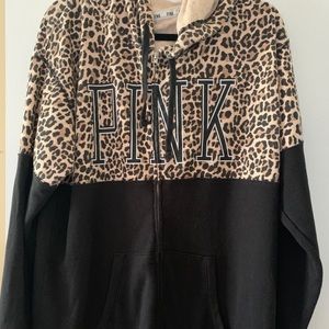 Pink Victoria secret zip hoodie
